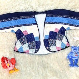 Quilted Toddler Coat, Vintage Quilted Kids Jacket, Hand Made Patchwork Jacket